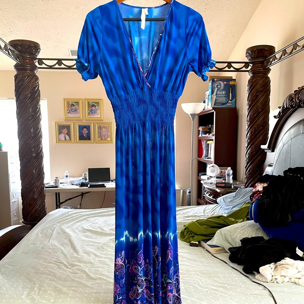 Blue maxi dress
